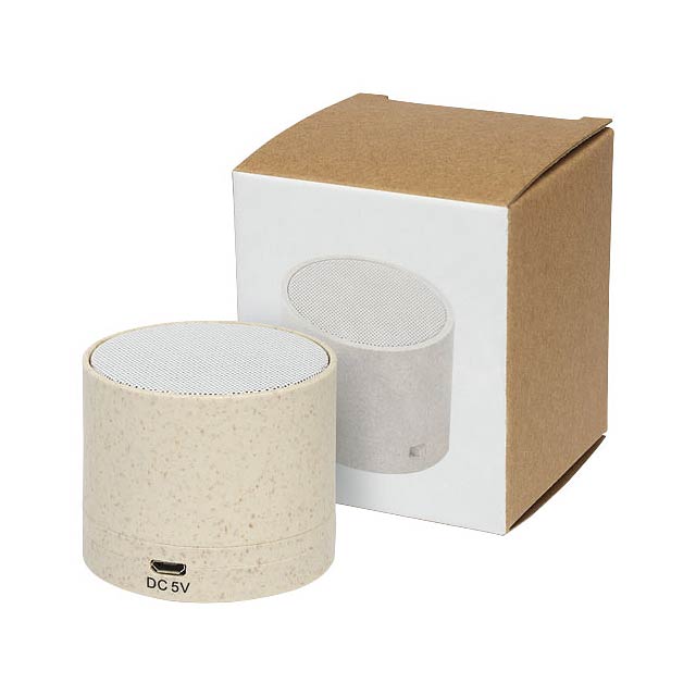 Kikai Bluetooth®-Lautsprecher aus Weizenstroh - Beige