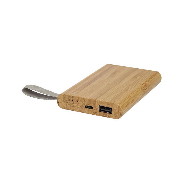 Tulda 5000 mAh bamboo power bank - wood