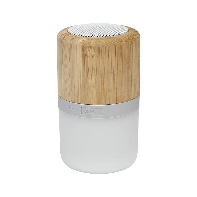 Aurea bamboo Bluetooth® speaker with light  - wood