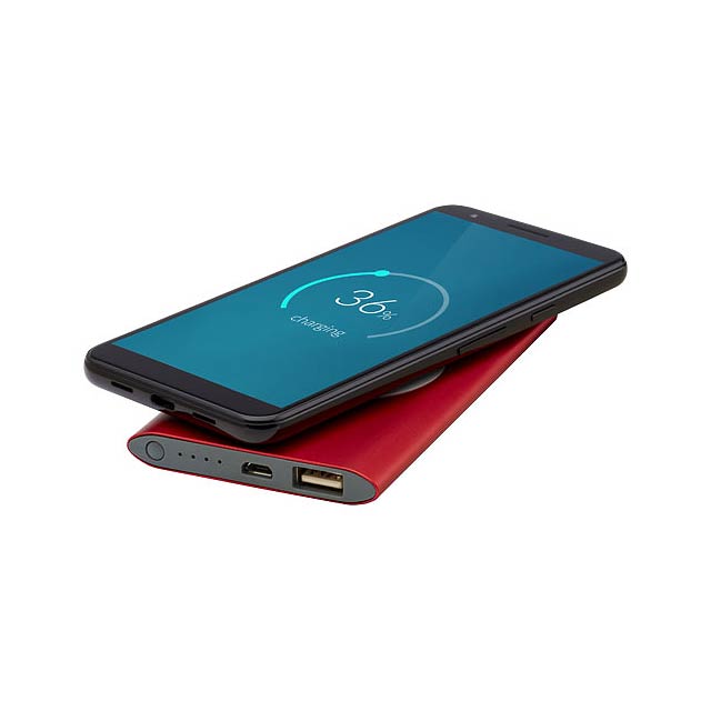 Juice 4000mAh wireless powerbank  - transparent red