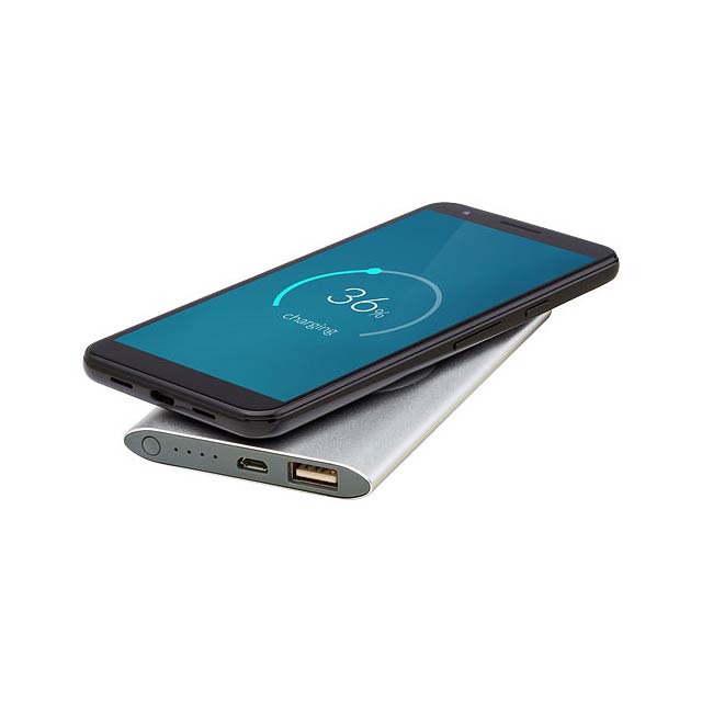 Juice 4000mAh wireless powerbank  - silver