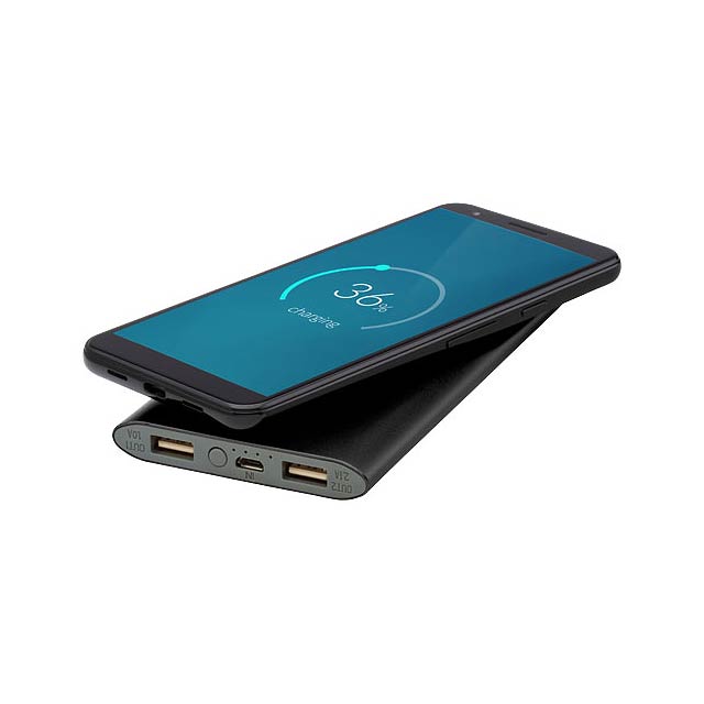 Juice 8000mAh wireless powerbank - black