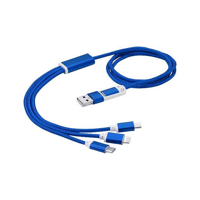 Versatile 5-in-1 charging cable - baby blue