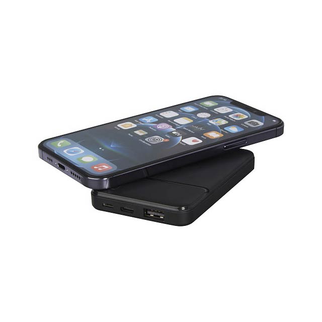 Loop 5000mAh recycled plastic power bank - black