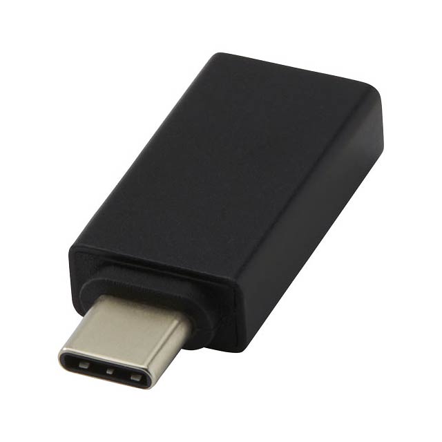 Hliníkový adaptér USB-C na USB-A 3.0 Adapt - čierna