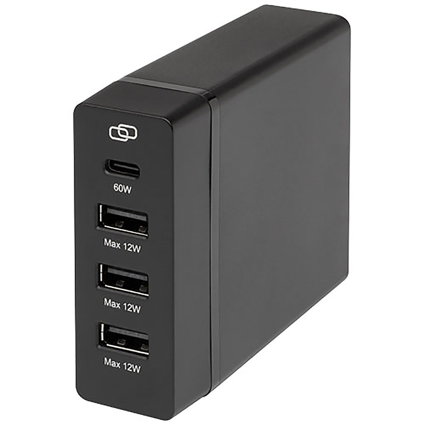 ADAPT PD-Powerstation aus recyceltem Kunststoff, 72W - schwarz