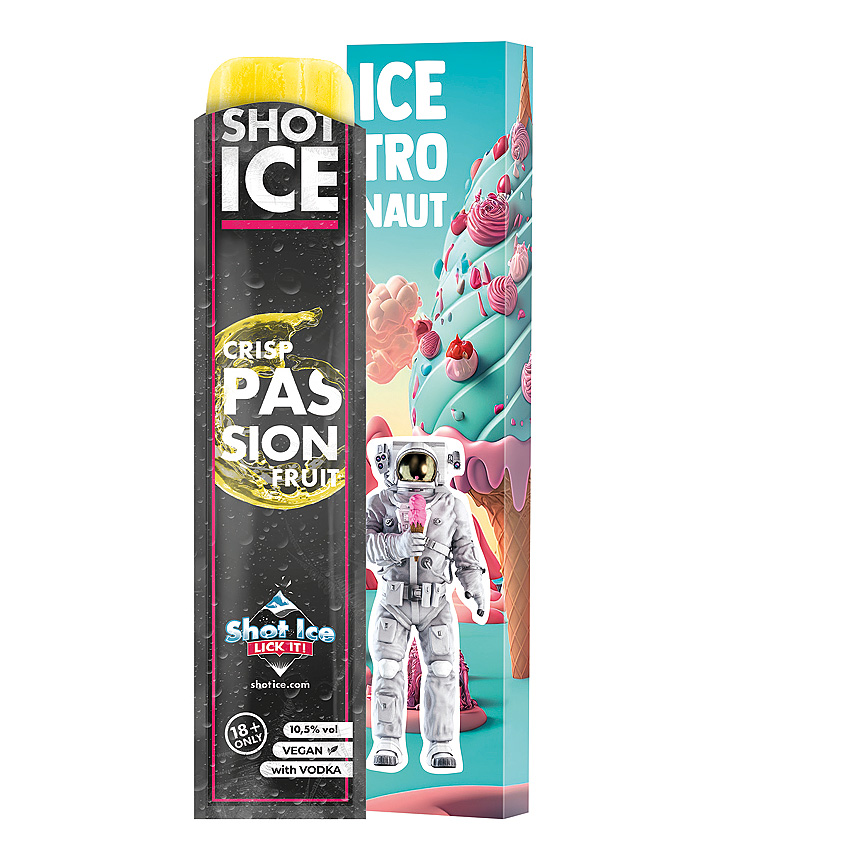 Dlouh&yacute; box Shot Ice single, svěž&iacute; marakuja, 10,5 % obj. - 