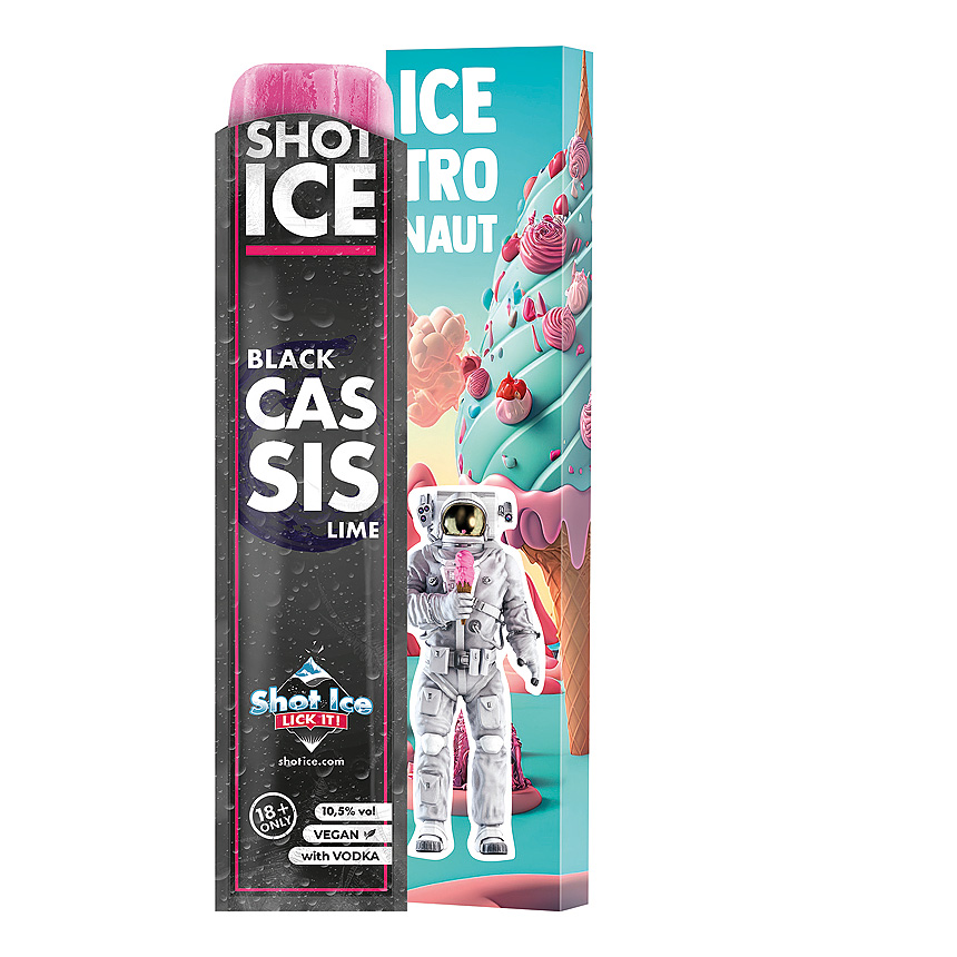 Dlouh&yacute; box Shot Ice single, čern&yacute; ryb&iacute;z limetka, 10,5 % obj. - 