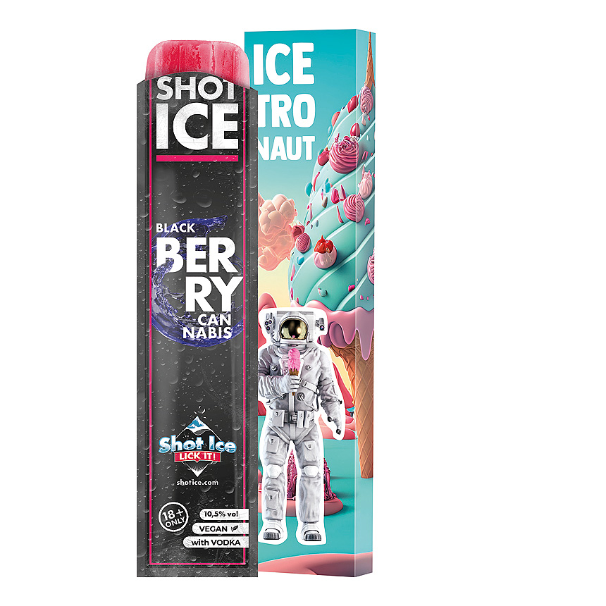 Dlouh&yacute; box Shot Ice single, ostružina cannabis, 10,5 % obj. - 
