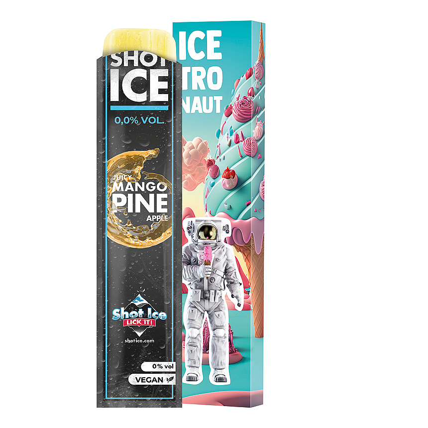 Dlouh&yacute; box Shot Ice single, &scaron;ťavnat&eacute; mango ananas, nealkoholick&eacute; - 