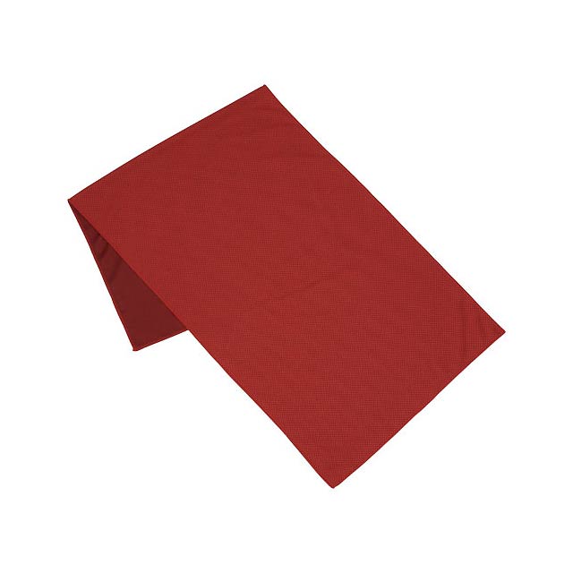 Fitness ručník Alpha - transparentní červená