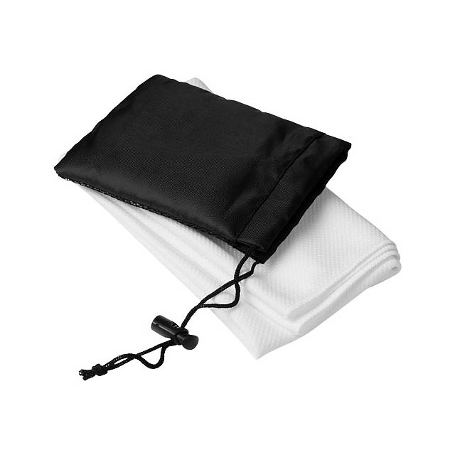 Peter cooling towel in mesh pouch - white