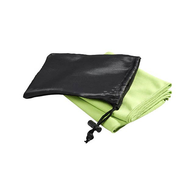 Peter cooling towel in mesh pouch - lime