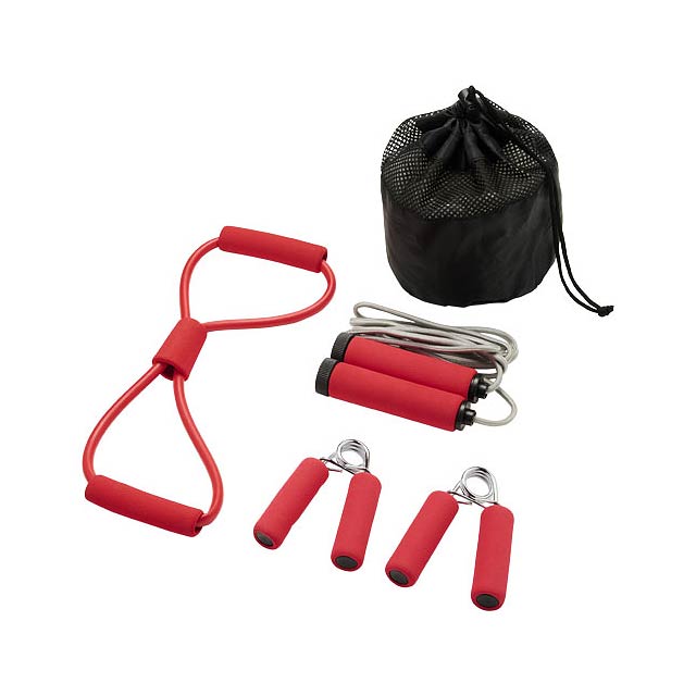 Dwayne Fitness-Set - Transparente Rot