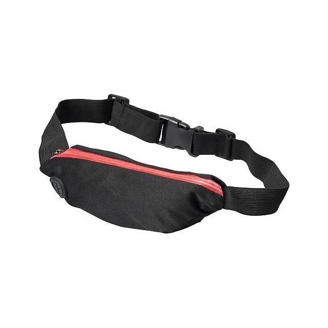 Nicolas flexible sports waist bag - transparent red