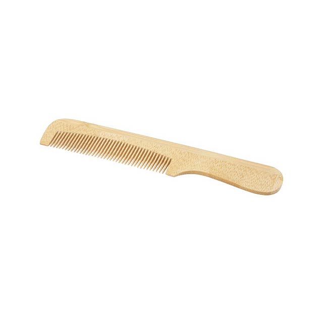 Heby bamboo comb with handle - wood