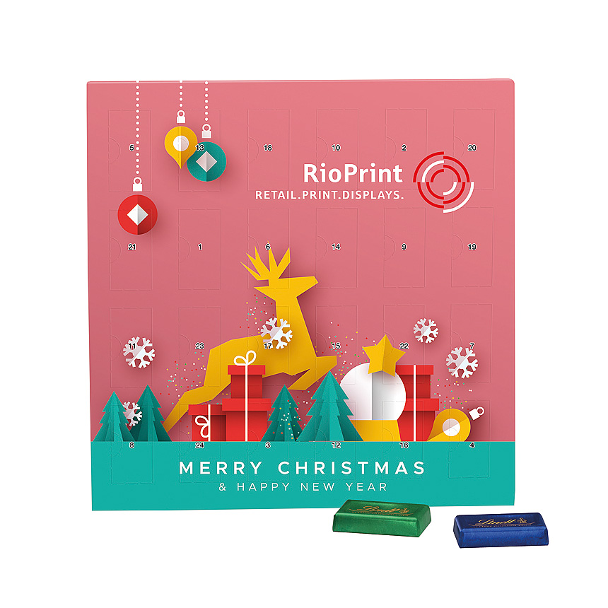 Adventní kalendář s mini tyčinkami, Lindt mini čokoládové tyčinky - Adventní kalendář s mini tyčinkami, Lindt mini čokoládové tyčinky -