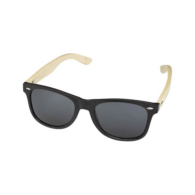 Sun Ray Bambus Sonnenbrille - schwarz