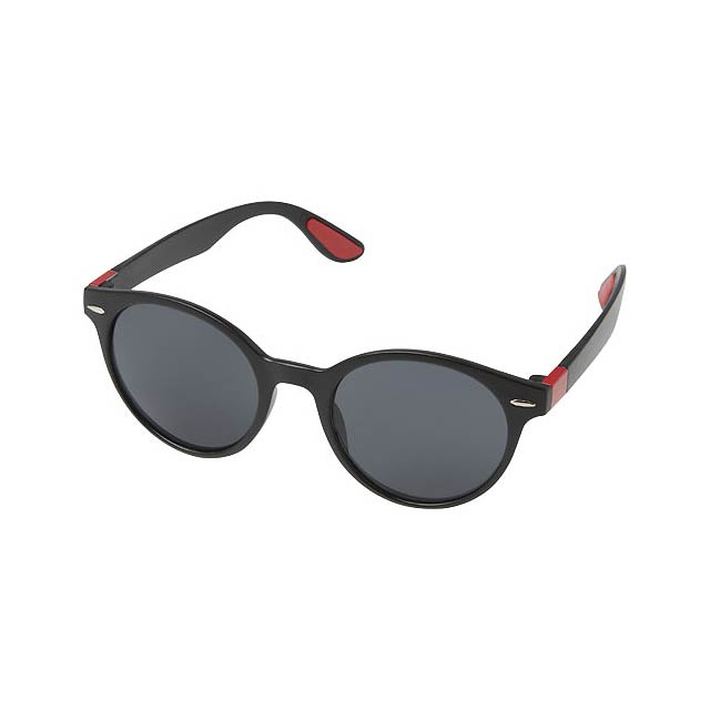 Steven runde, trendige Sonnenbrille - Transparente Rot