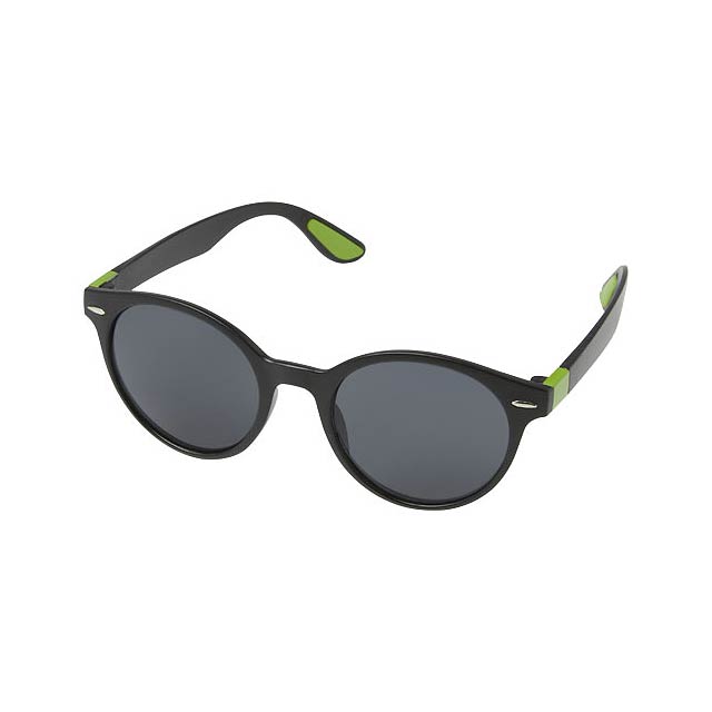 Kulaté trendy sluneční brýle Steven - citrónová - limetková