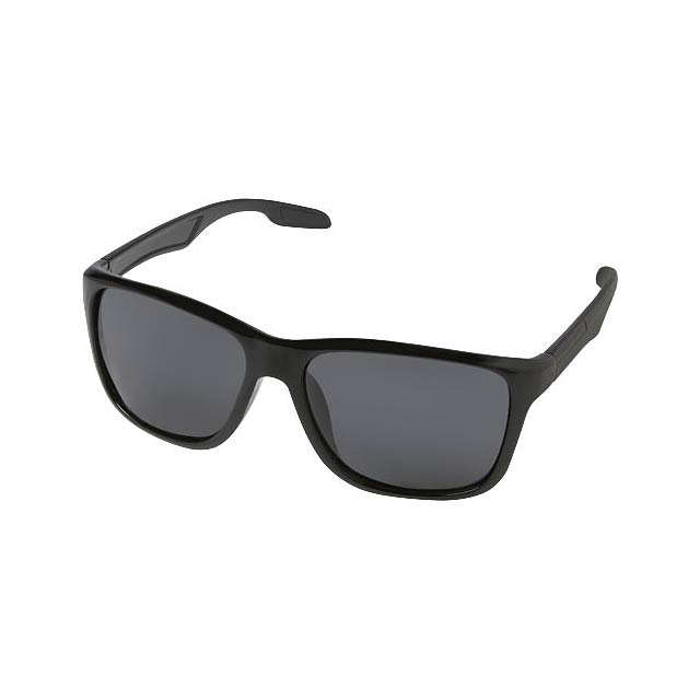 Polarizační sportovní sluneční brýle v pouzdře z recyklovaného PET Eiger - černá