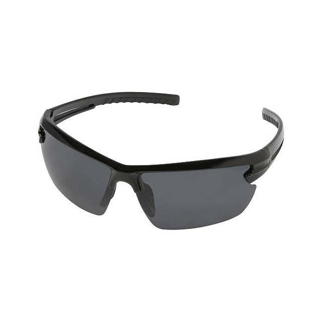 Eiger polarisierte Sport-Sonnenbrille mit Etui aus recyceltem PET - schwarz