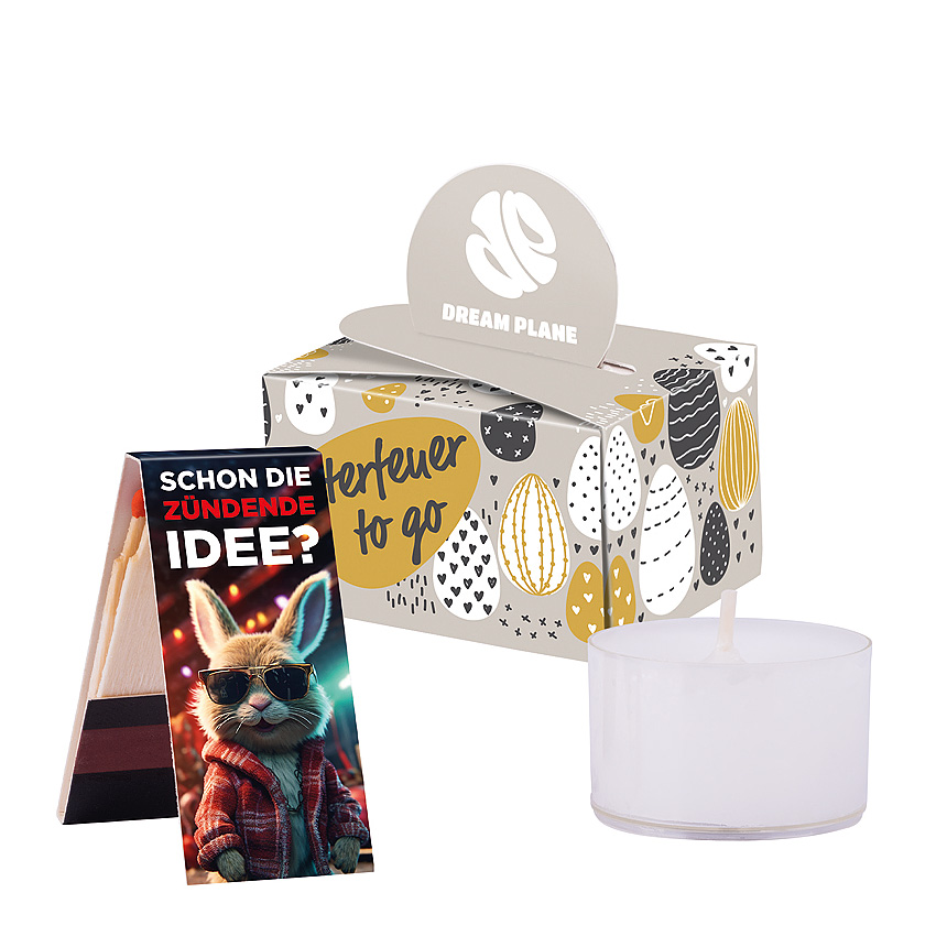 Mini dárková krabička kulatá, čajová svíčka & zápalky velikonoční - Mini dárková krabička kulatá, čajová svíčka & zápalky velikonoční -