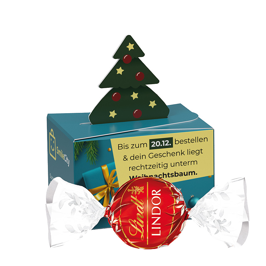 Mini gift box Christmas tree, LINDOR Milk ball - 