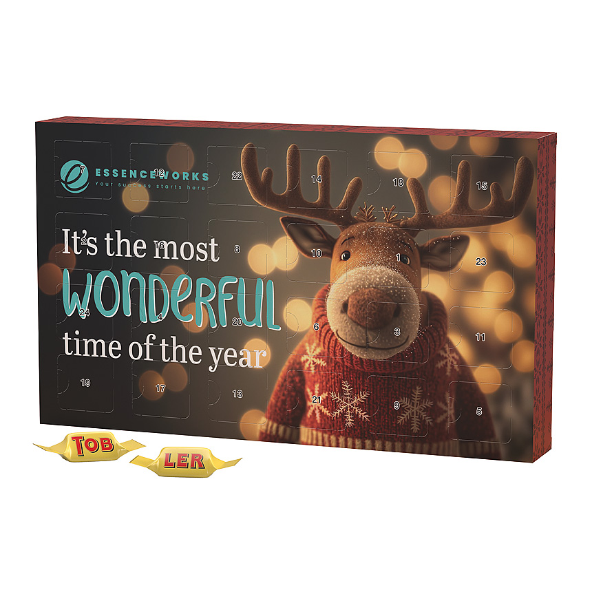 Adventní kalendář eko L, kartonová vložka, Toblerone Tiny - Adventní kalendář eko L, kartonová vložka, Toblerone Tiny -