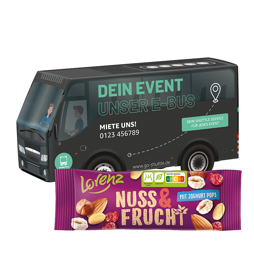 3D d&aacute;rkov&yacute; autobus, Lorenz ořechy a ovoce - 