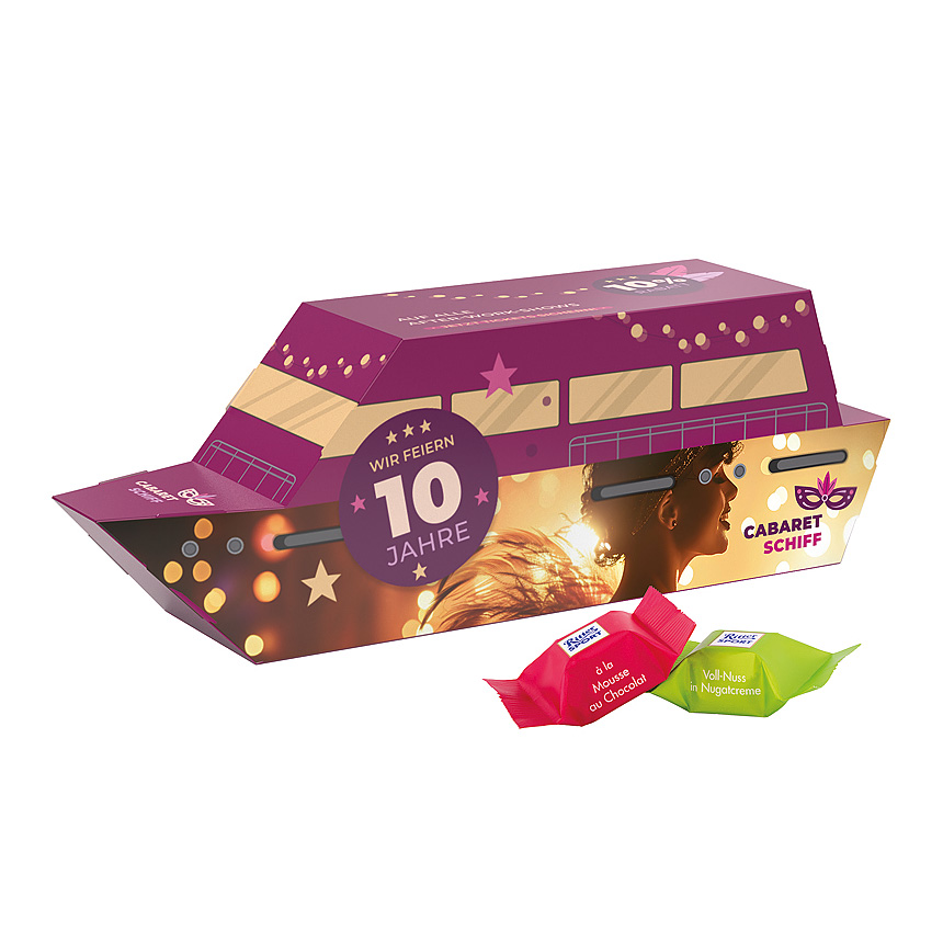 3D present ship, Ritter SPORT Schokow&uuml;rfel - 