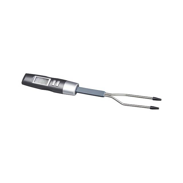 Wells digital fork with thermometer - grey