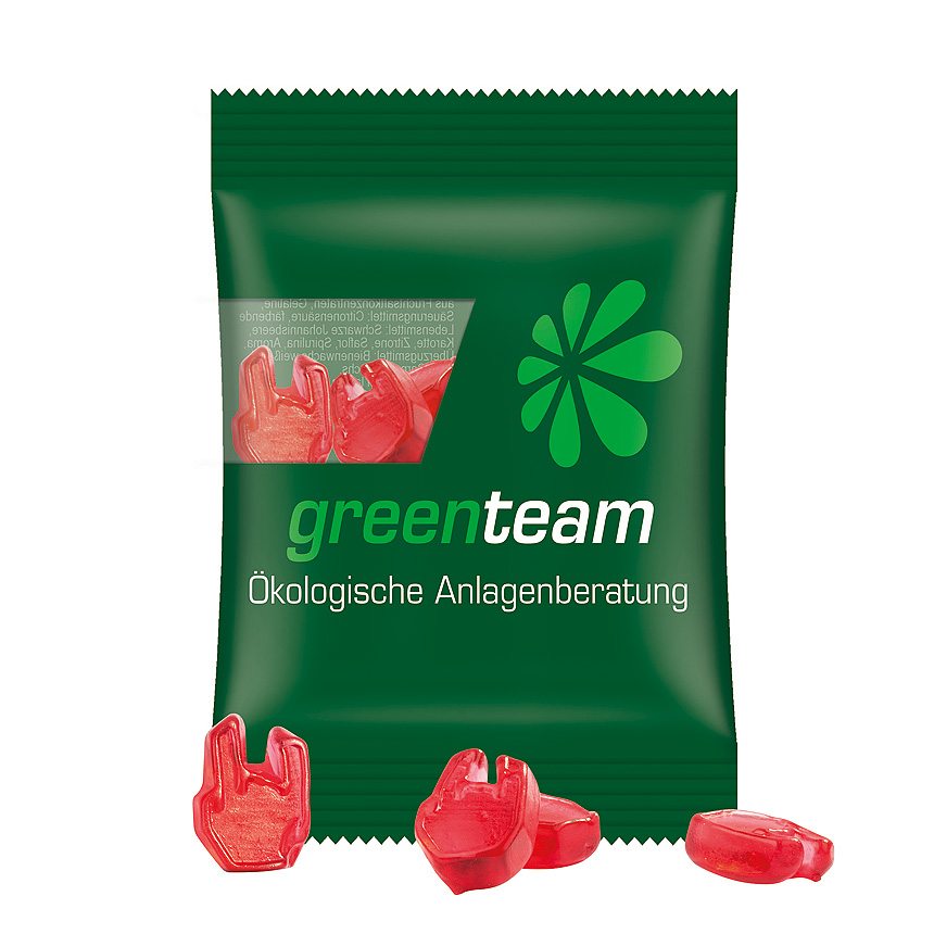 Mini bag special shapes, 15 g, Trolli fruit jelly gums, compostable foil transparent - transparent Mini bag special shapes, 15 g, Trolli fruit jelly gums, compostable foil transparent - transparent