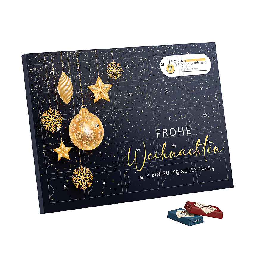 Prémiový stolní adventní kalendář, Sarotti mini čokoládové tyčinky - Prémiový stolní adventní kalendář, Sarotti mini čokoládové tyčinky -