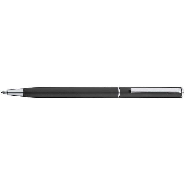 Kuličkové pero slimline z plastu - černá