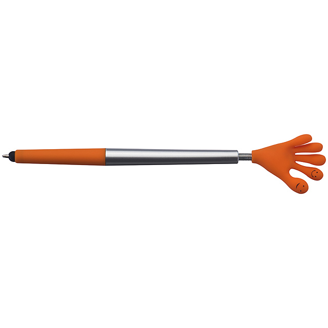 Smile hand ball pen - orange