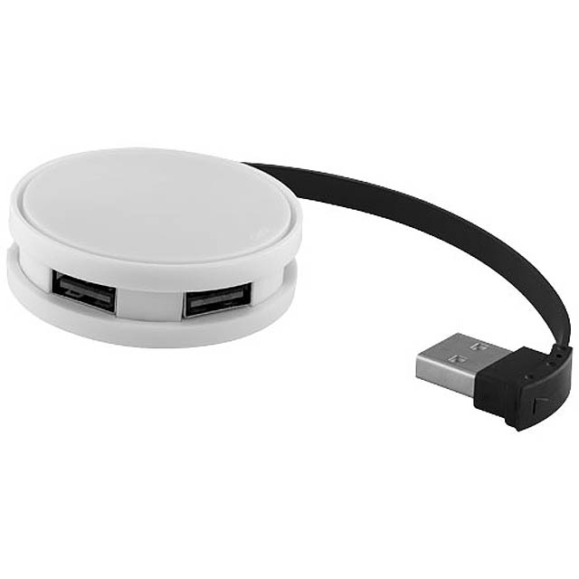 Round USB-Hub mit 4 Anschlüssen - Weiß 