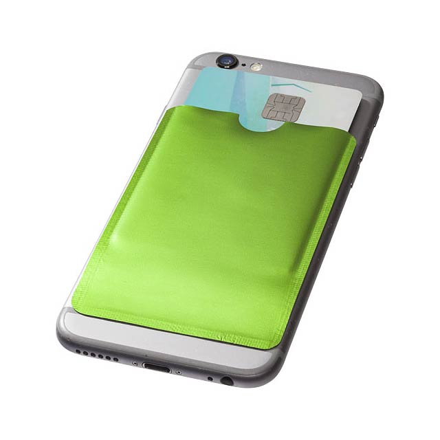 Exeter RFID smartphone card wallet - lime
