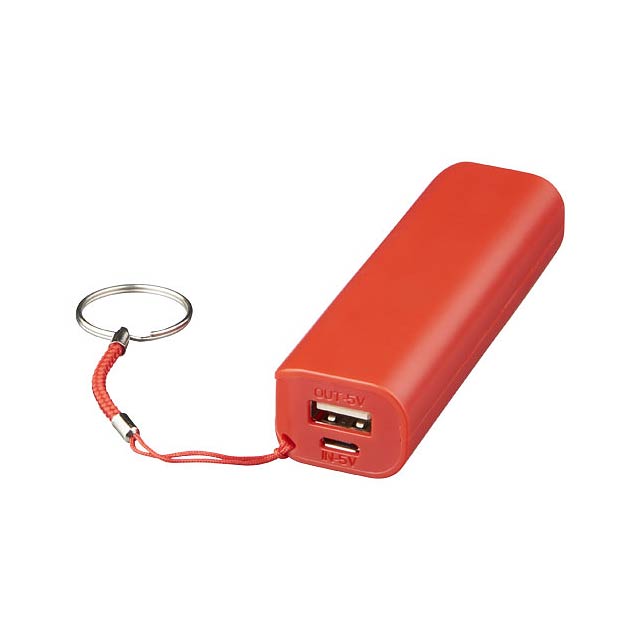 Powerbanka Span 1200 mAh - transparentní červená