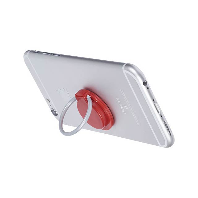 Kroužek a držák telefonu Loop - transparentní červená