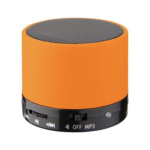 Duck cylinder Bluetooth® speaker with rubber finish - orange
