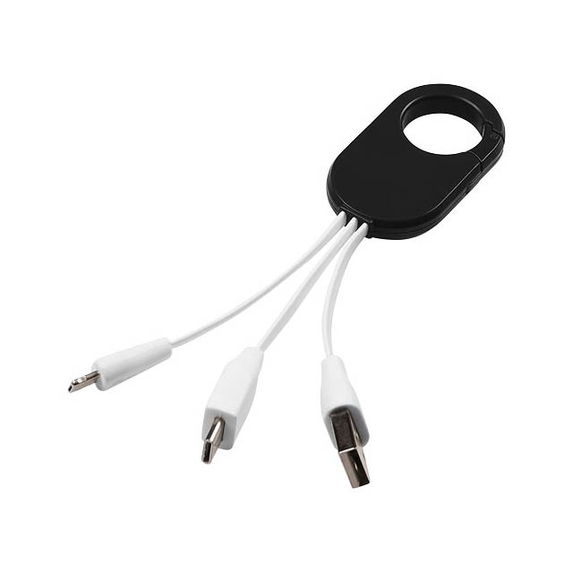 Troop 3-in-1 charging cable - black