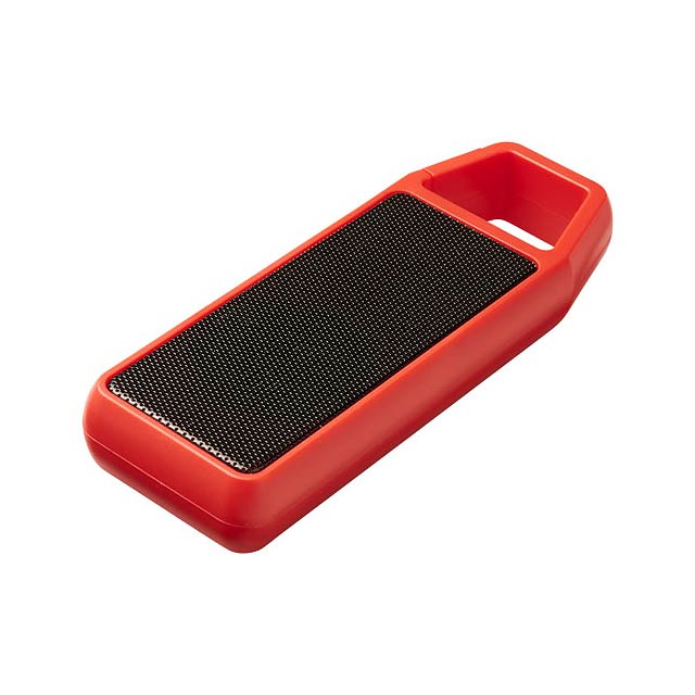 Bluetooth® reproduktor Clip-Clap - transparentná červená