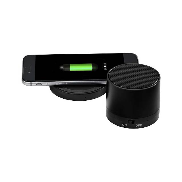 Cosmic Bluetooth® reproduktor s bezdrátovou nabíjecí podložk - čierna