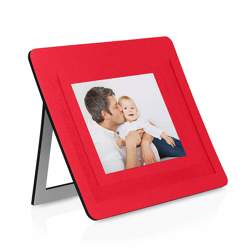 Pictium - Fotorámeček s podložkou pod myš - červená