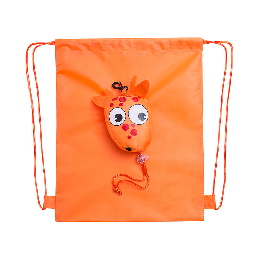 Kissa - Skládací taška se stahovací šňůrkou - oranžová