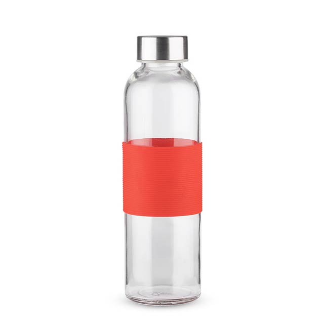 Skleněná lahev GLASSI 520 ml - červená