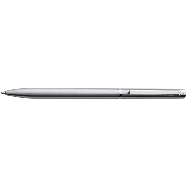 elegant metal ball pen slim line - grey