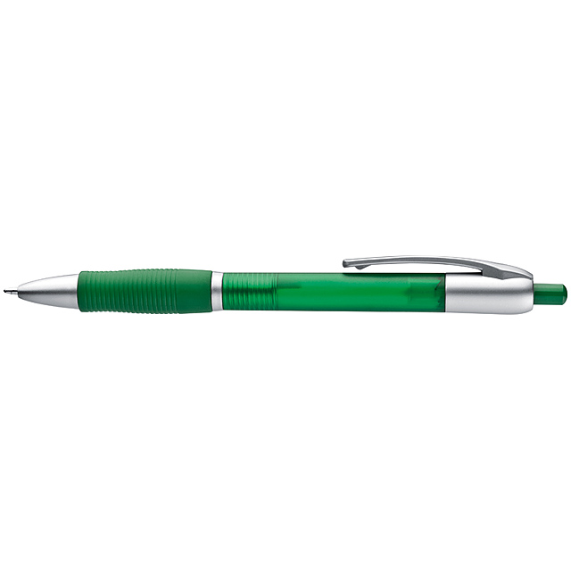 Plastové pero s rukojetí - zelená