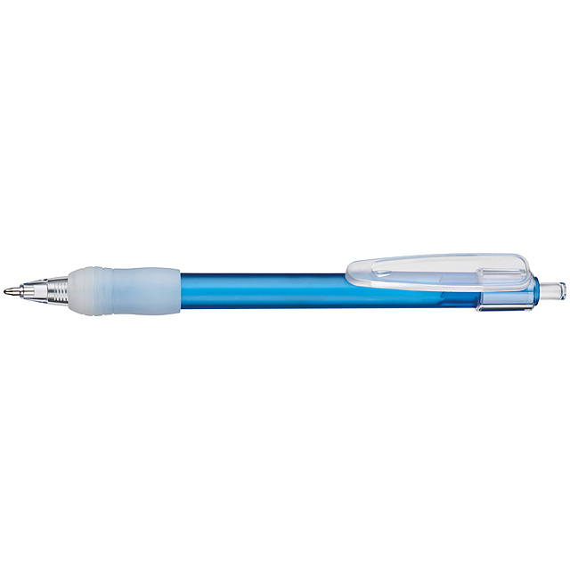 Guľôčkové pero s veľkým klipom - modrá